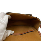 Celine Macadam Triomphe Falco Shoulder Bag Brown — view 8