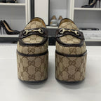 Gucci GG Canvas Leather Horsebit Platform Loafers — view 4