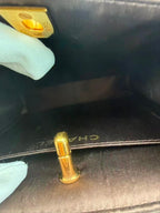 Chanel Velvet Handbag Brown — view 7