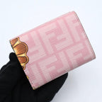 Fendi Fender Che Trifold Wallet Collaboration Pink — view 2