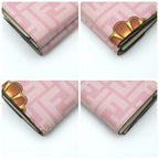 Fendi Fender Che Trifold Wallet Collaboration Pink — view 8