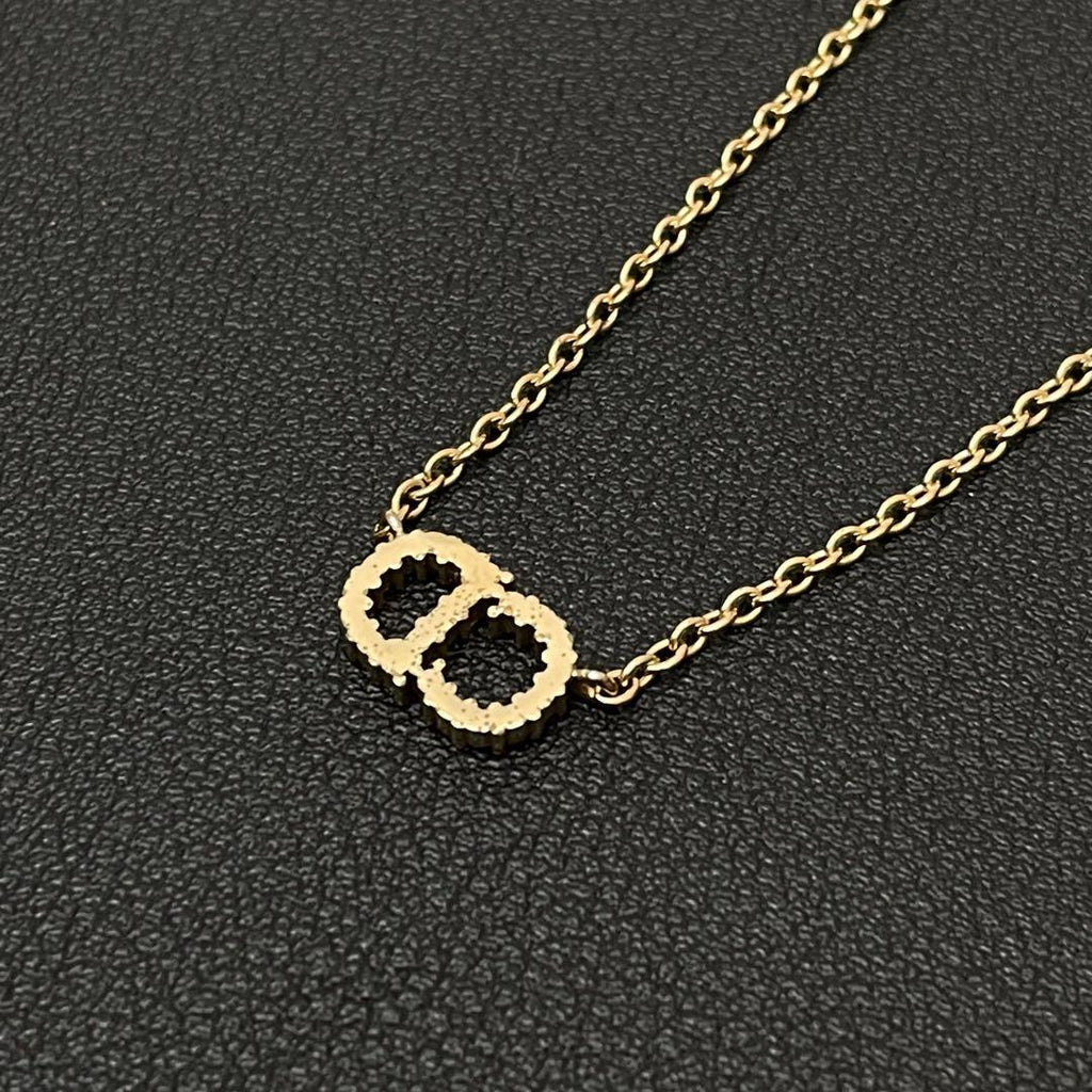 Dior Clair de Lune CD Logo Necklace Rhinestone — view 3