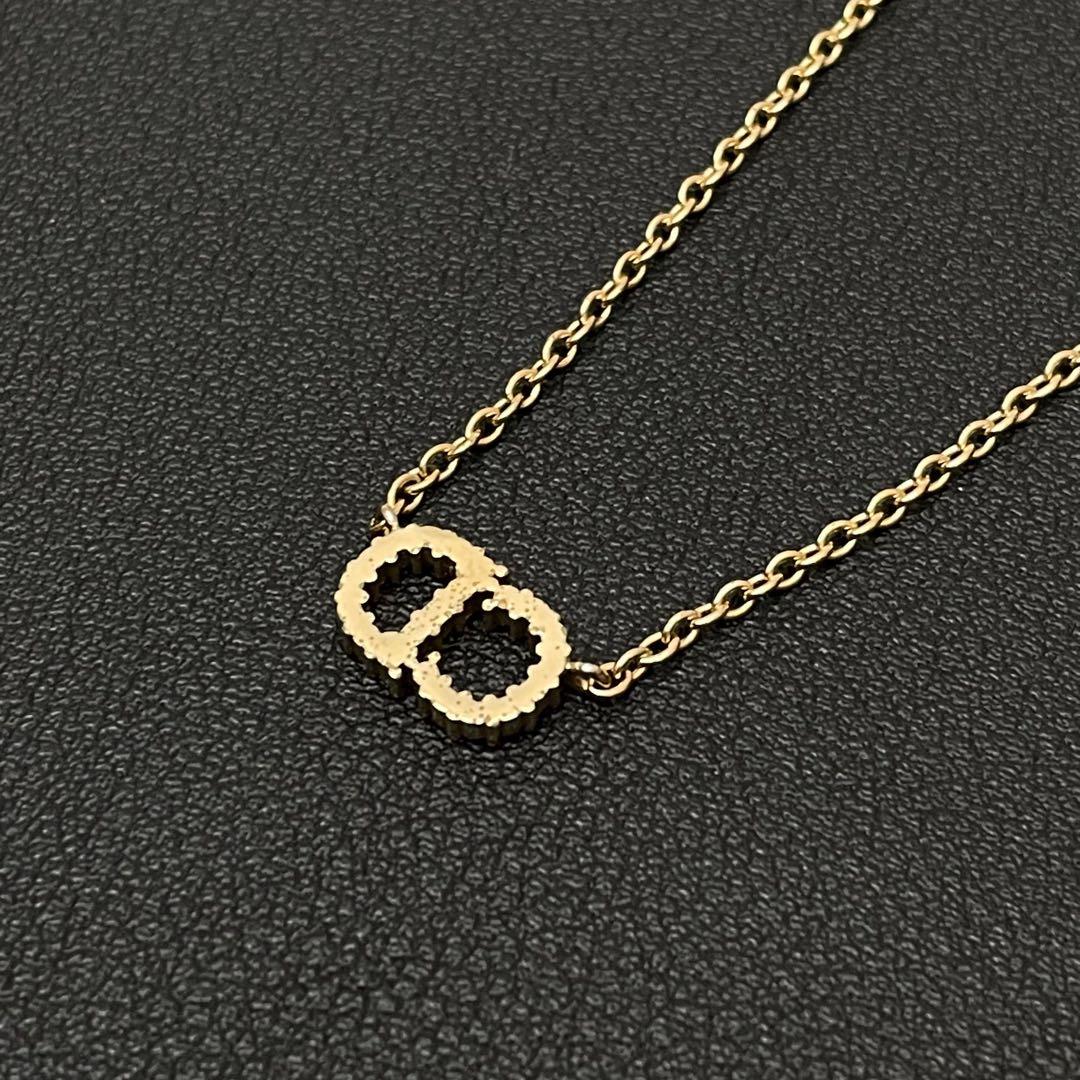 Dior Clair de Lune CD Logo Necklace Rhinestone — view 3