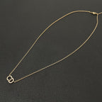 Dior Clair de Lune CD Logo Necklace Rhinestone — view 4