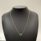 Dior Clair de Lune CD Logo Necklace Rhinestone — view 5