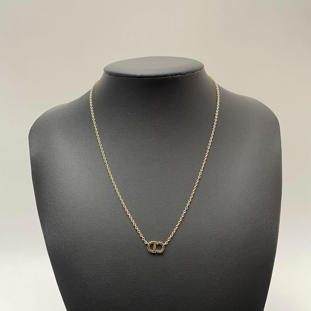 Dior Clair de Lune CD Logo Necklace Rhinestone — view 6