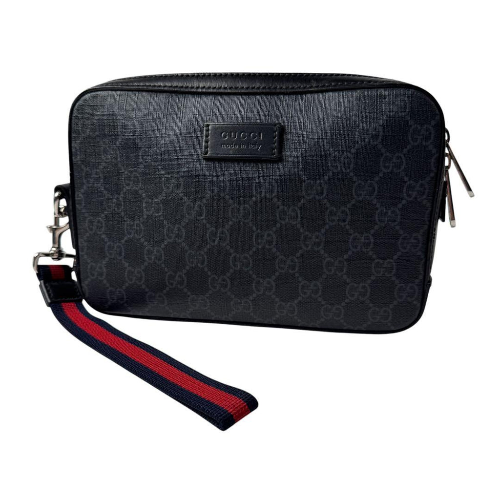 Gucci GG Supreme Pouch Clutch Black