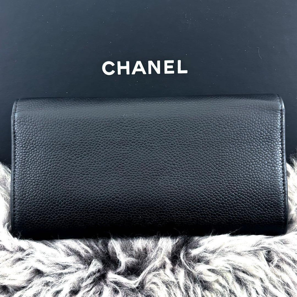 Chanel Wallet Coco Stitch Caviar Leather Flap — view 3