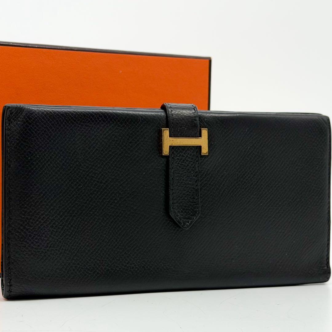 Hermes Bearn Classic Veau Epsom Black Bifold Wallet