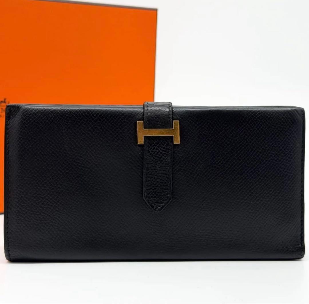 Hermes Bearn Classic Veau Epsom Black Bifold Wallet — view 2