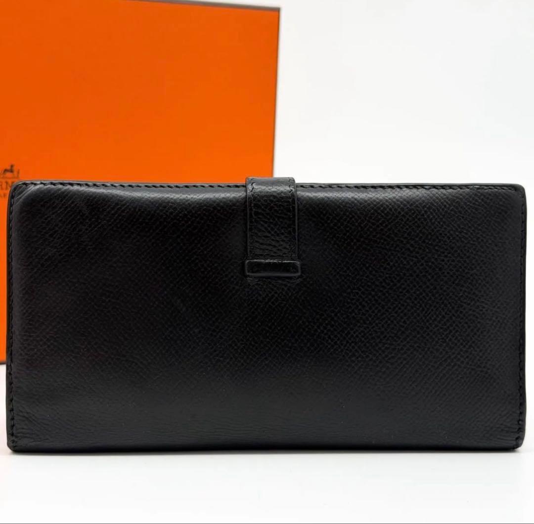 Hermes Bearn Classic Veau Epsom Black Bifold Wallet — view 3
