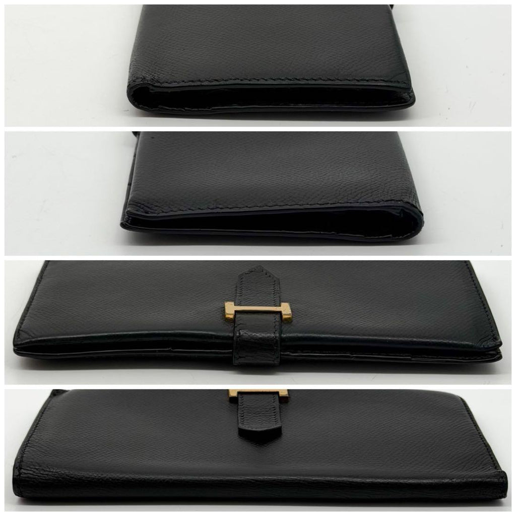 Hermes Bearn Classic Veau Epsom Black Bifold Wallet — view 5