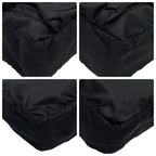 Prada Nylon Leather Shoulder Bag Triangle Plate Logo Black — view 6