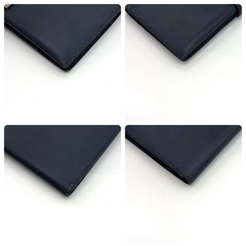 Hermes Bearn Classic Box Calf Navy Wallet Bifold — view 7