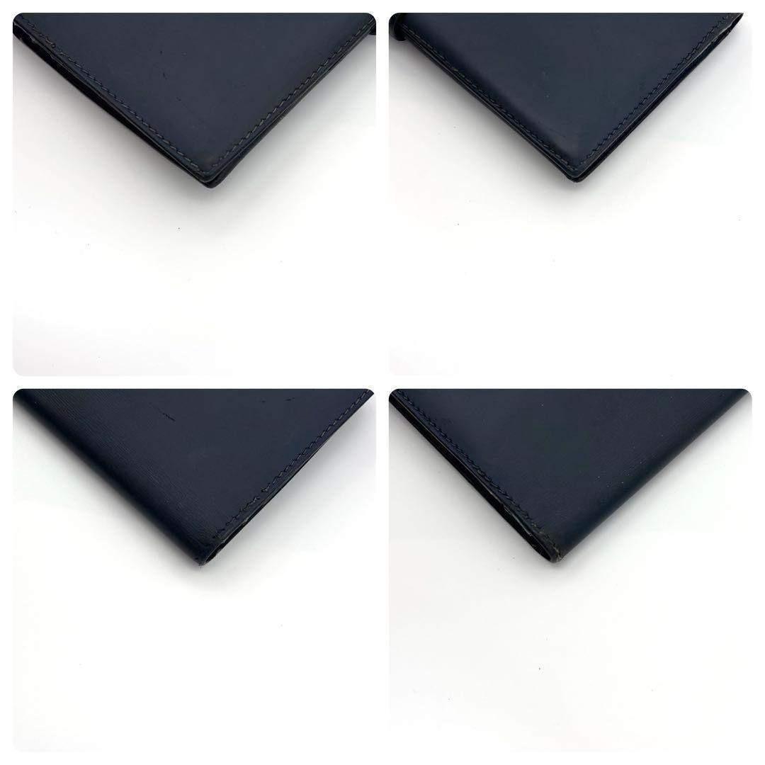 Hermes Bearn Classic Box Calf Navy Wallet Bifold — view 8