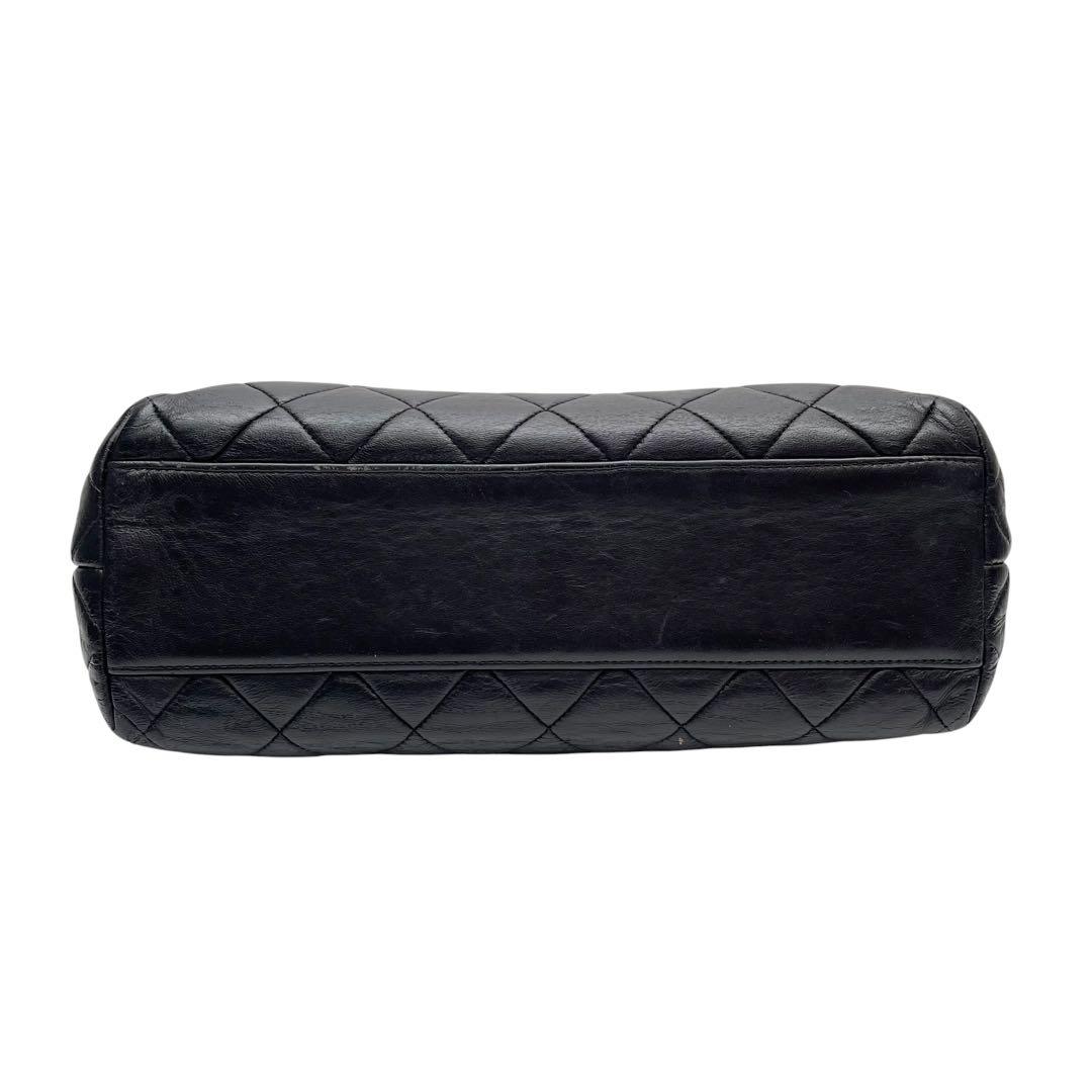 Chanel Lambskin Quilted Chain Shoulder Bag Black — view 5