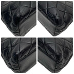 Chanel Lambskin Quilted Chain Shoulder Bag Black — view 6