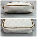 Gucci GG Shoulder Bag Brown White Logo Leather — view 8