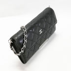 Chanel Quilted Wallet Lambskin Black — view 2
