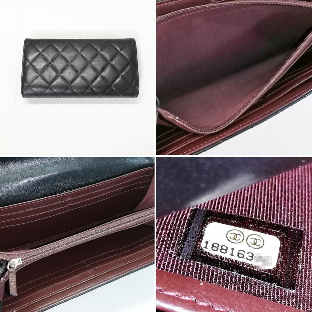 Chanel Quilted Wallet Lambskin Black — view 4