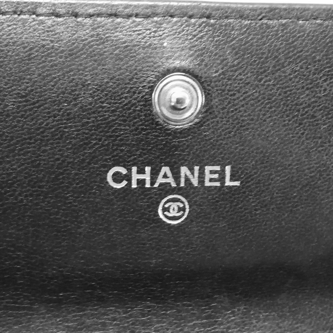 Chanel Quilted Wallet Lambskin Black — view 5