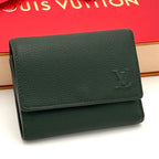 Louis Vuitton Trifold Wallet Green Victor Aerogram