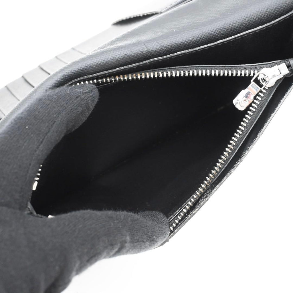 Louis Vuitton Monogram Eclipse Portefeuille Brazza Wallet Black — view 4