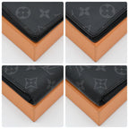 Louis Vuitton Monogram Eclipse Portefeuille Brazza Wallet Black — view 8