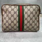 Gucci GG Sherry Line Clutch Brown Leather — view 3