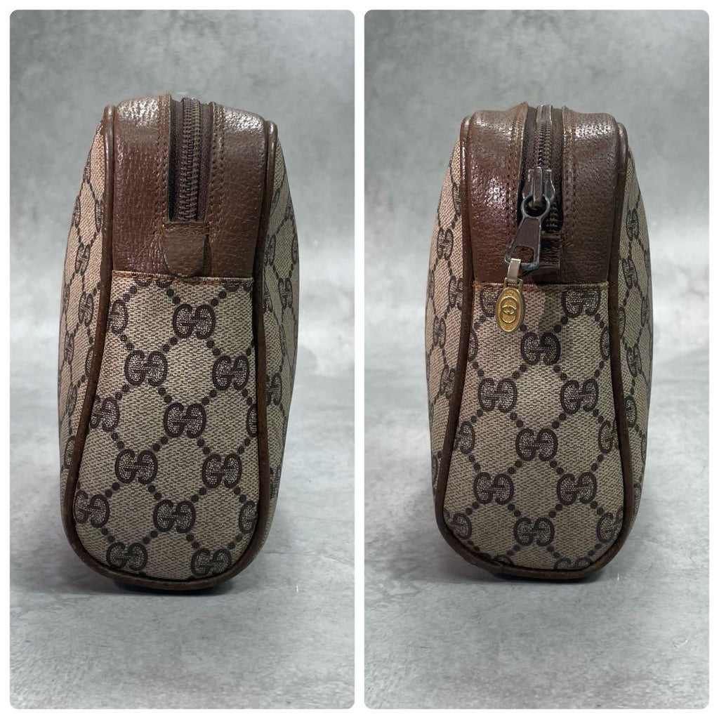 Gucci GG Sherry Line Clutch Brown Leather — view 5