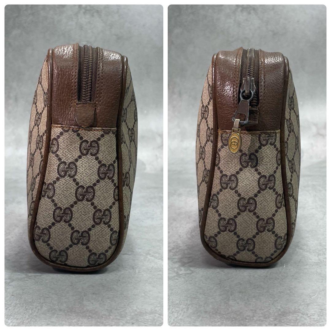 Gucci GG Sherry Line Clutch Brown Leather — view 5