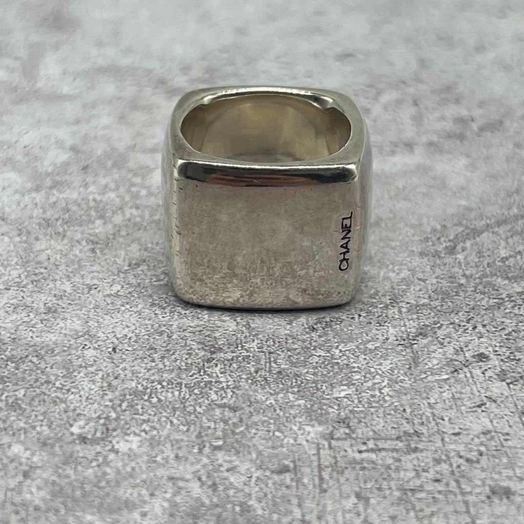 Chanel Wide Logo Square Ring