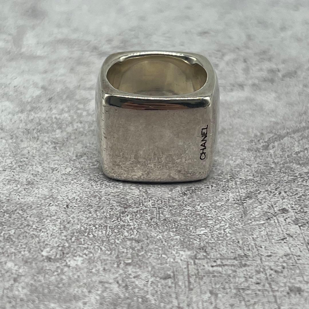 Chanel Wide Logo Square Ring