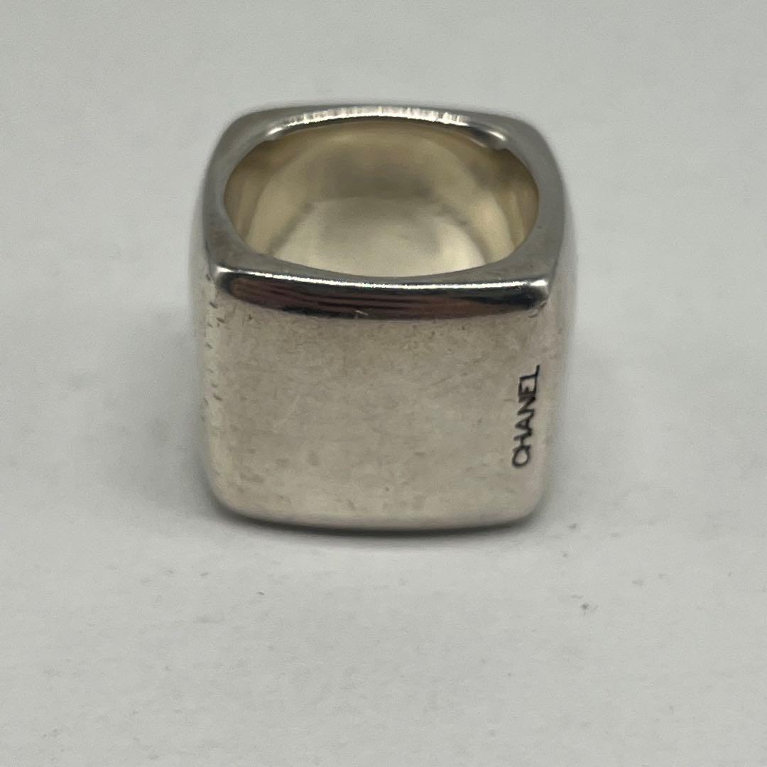 Chanel Wide Logo Square Ring — view 2