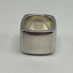 Chanel Wide Logo Square Ring — view 3