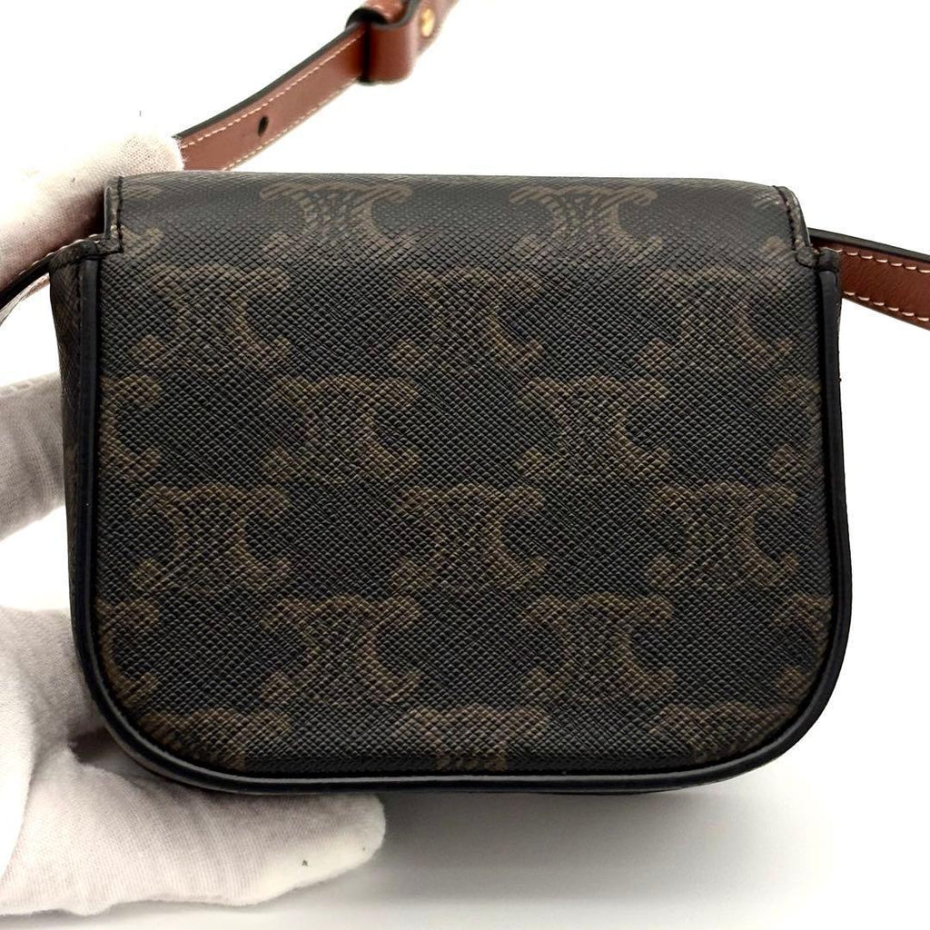Celine Triomphe Canvas Mini Claude Shoulder Bag — view 3