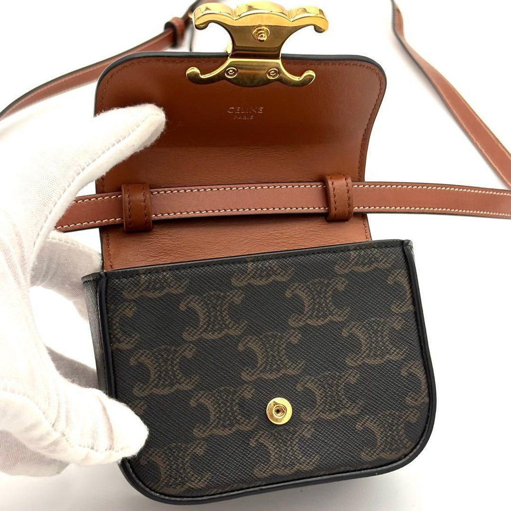 Celine Triomphe Canvas Mini Claude Shoulder Bag — view 4