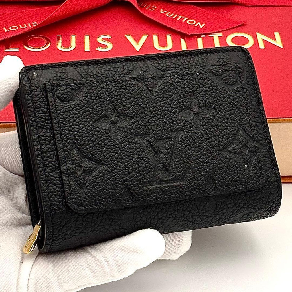 Louis Vuitton Wallet Portefeuille Clair Monogram Empreinte Black
