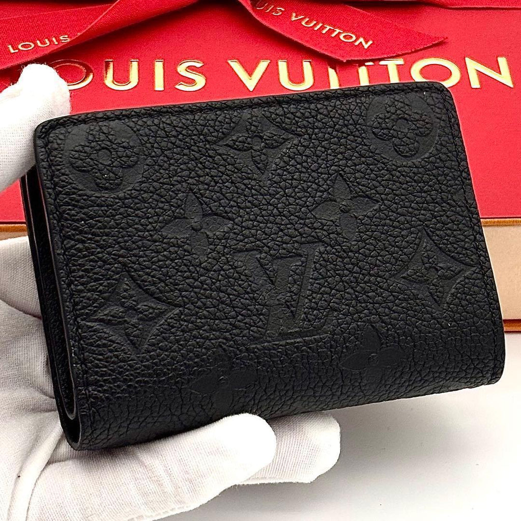 Louis Vuitton Wallet Portefeuille Clair Monogram Empreinte Black — view 2