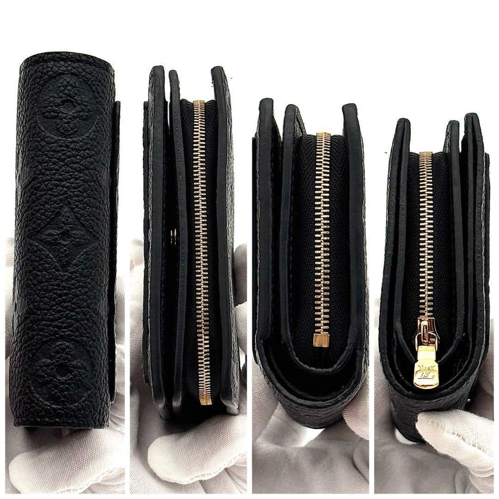 Louis Vuitton Wallet Portefeuille Clair Monogram Empreinte Black — view 7