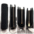 Louis Vuitton Wallet Portefeuille Clair Monogram Empreinte Black — view 7