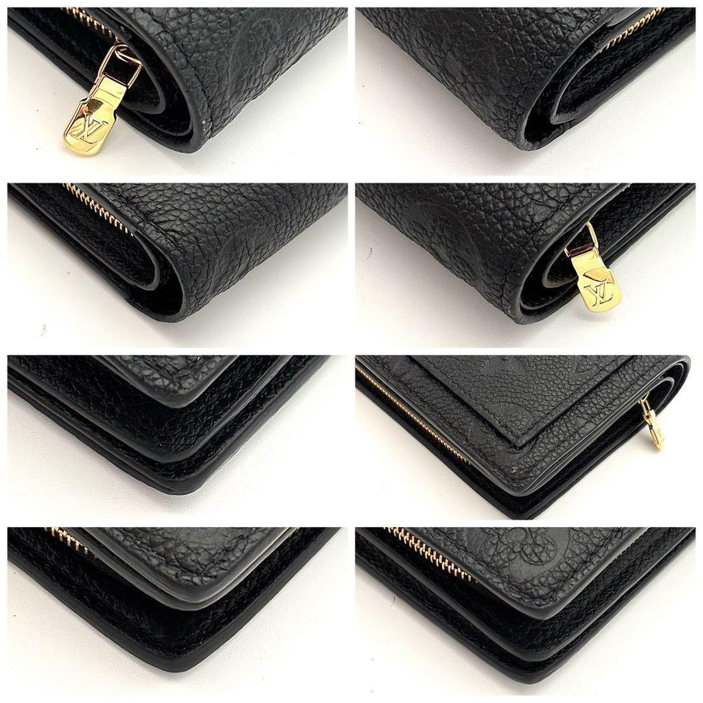 Louis Vuitton Wallet Portefeuille Clair Monogram Empreinte Black — view 8