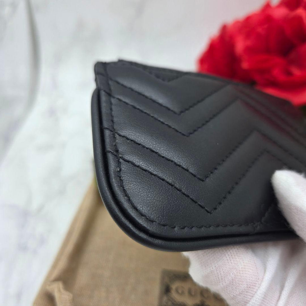 Gucci Coin Case Wallet GG Quilted Black — view 7