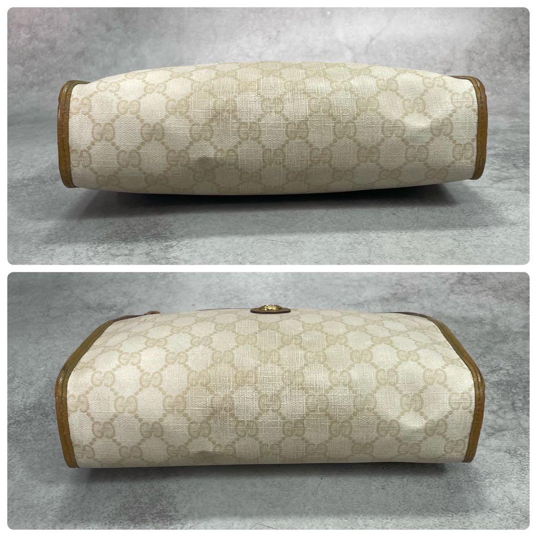 Gucci GG Clutch Beige Leather Logo Second — view 7