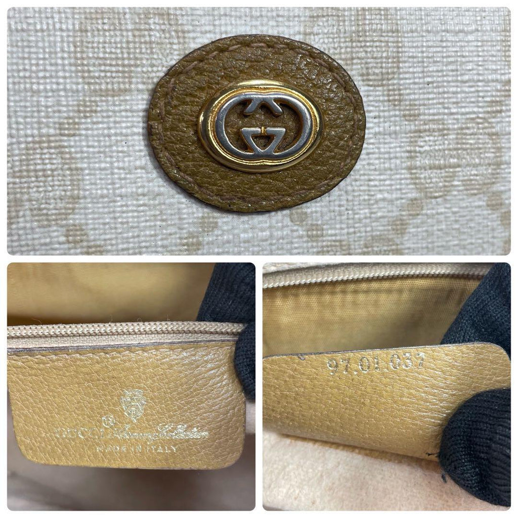 Gucci GG Clutch Beige Leather Logo Second — view 9