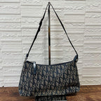 Dior Trotter Canvas Leather Shoulder Bag Pouch — view 3