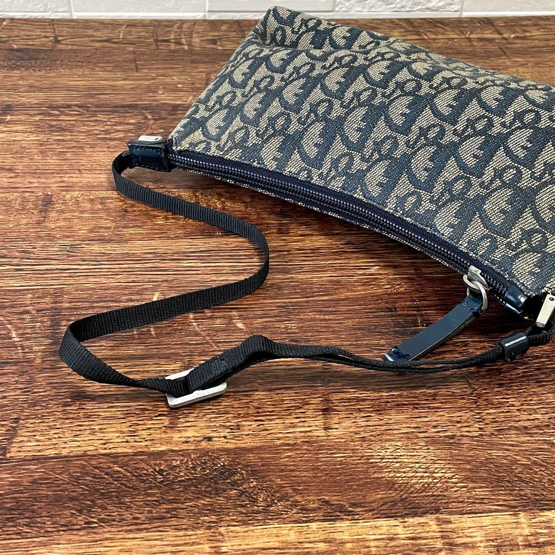 Dior Trotter Canvas Leather Shoulder Bag Pouch — view 7