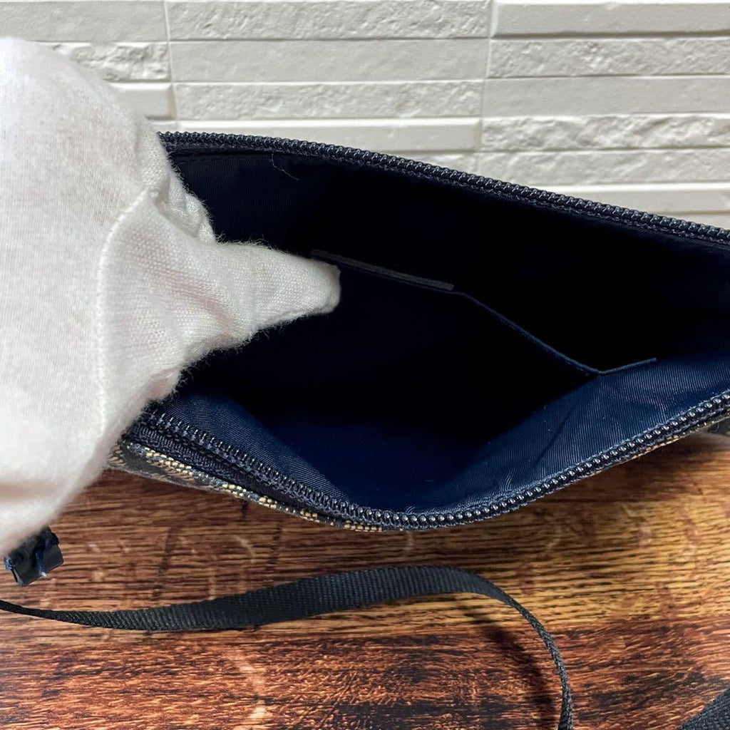 Dior Trotter Canvas Leather Shoulder Bag Pouch — view 9