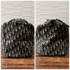 Dior Trotter Canvas Leather Boston Hand Bag All Over Pattern — view 3