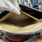 Dior Trotter Canvas Leather Boston Hand Bag All Over Pattern — view 9
